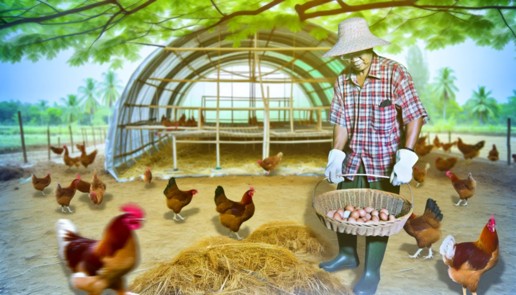 Regenwateropvang en zonnepanelen op boerderij