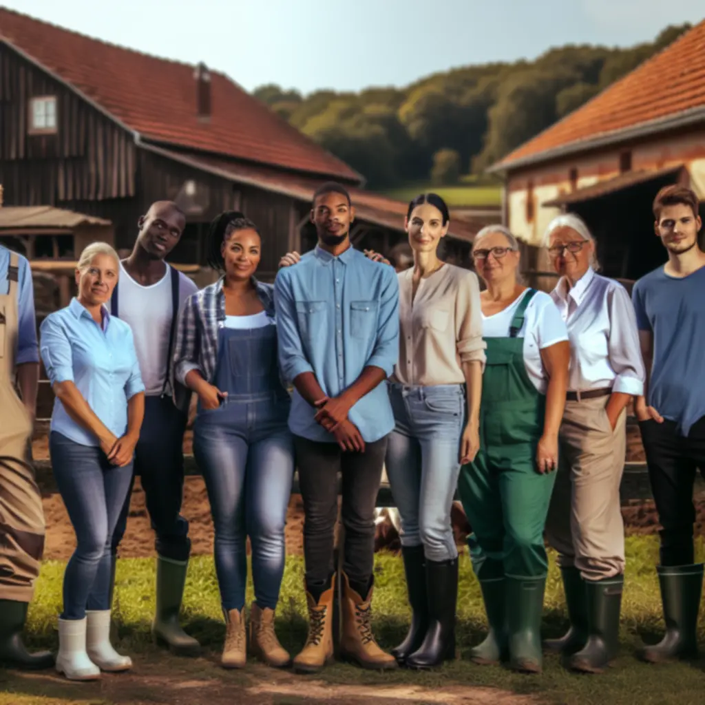 Teamleden van KokoBet2025 op het boerenerf